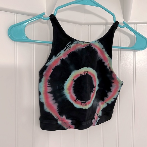 Electric & Rose Tie-Dye Multi-Colored Bra with Criss Cross Back - Picture 2 of 5